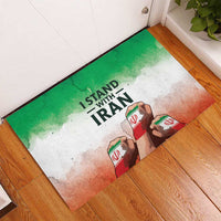 I Stand With Iran Rubber Doormat Freedom for the Iranian People