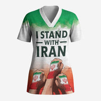 I Stand With Iran Personalized Scrub Top Freedom for the Iranian People