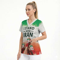 I Stand With Iran Personalized Scrub Top Freedom for the Iranian People