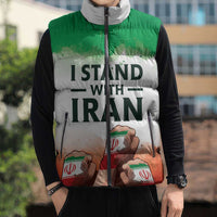 I Stand With Iran Personalized Sleeveless Puffer Jacket Freedom for the Iranian People