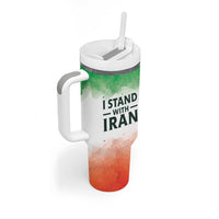 I Stand With Iran Personalized Tumbler With Handle Freedom for the Iranian People