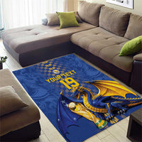 Custom World Football Bosnia and Herzegovina Area Rug Go Zmajevi Dragons Road To 2026