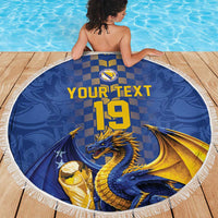 Custom World Football Bosnia and Herzegovina Beach Blanket Go Zmajevi Dragons Road To 2026