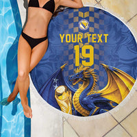 Custom World Football Bosnia and Herzegovina Beach Blanket Go Zmajevi Dragons Road To 2026