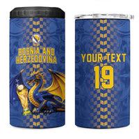 Custom World Football Bosnia and Herzegovina 4 in 1 Can Cooler Tumbler Go Zmajevi Dragons Road To 2026