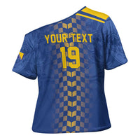 Custom World Football Bosnia and Herzegovina Cross Shoulder Shirt Go Zmajevi Dragons Road To 2026