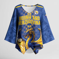 Custom World Football Bosnia and Herzegovina Kimono Sleeve Blouse Go Zmajevi Dragons Road To 2026