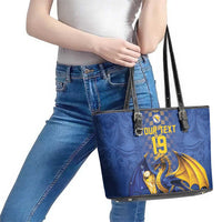 Custom World Football Bosnia and Herzegovina Leather Tote Bag Go Zmajevi Dragons Road To 2026