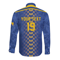 Custom World Football Bosnia and Herzegovina Long Sleeve Button Shirt Go Zmajevi Dragons Road To 2026