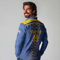 Custom World Football Bosnia and Herzegovina Long Sleeve Polo Shirt Go Zmajevi Dragons Road To 2026