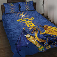 Custom World Football Bosnia and Herzegovina Quilt Bed Set Go Zmajevi Dragons Road To 2026