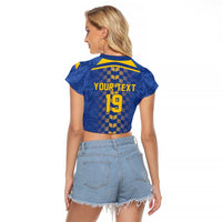 Custom World Football Bosnia and Herzegovina Raglan Cropped T Shirt Go Zmajevi Dragons Road To 2026