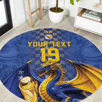 Custom World Football Bosnia and Herzegovina Round Carpet Go Zmajevi Dragons Road To 2026