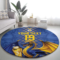 Custom World Football Bosnia and Herzegovina Round Carpet Go Zmajevi Dragons Road To 2026