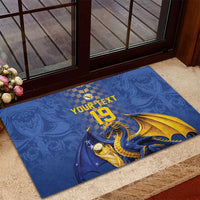 Custom World Football Bosnia and Herzegovina Rubber Doormat Go Zmajevi Dragons Road To 2026