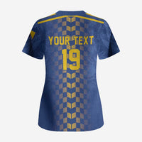 Custom World Football Bosnia and Herzegovina Scrub Top Go Zmajevi Dragons Road To 2026