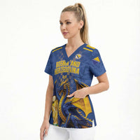 Custom World Football Bosnia and Herzegovina Scrub Top Go Zmajevi Dragons Road To 2026
