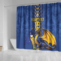 Custom World Football Bosnia and Herzegovina Shower Curtain Go Zmajevi Dragons Road To 2026