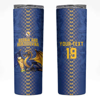 Custom World Football Bosnia and Herzegovina Skinny Tumbler Go Zmajevi Dragons Road To 2026