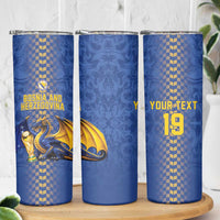 Custom World Football Bosnia and Herzegovina Skinny Tumbler Go Zmajevi Dragons Road To 2026