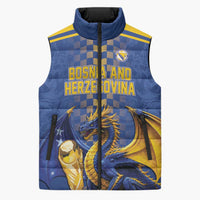 Custom World Football Bosnia and Herzegovina Sleeveless Puffer Jacket Go Zmajevi Dragons Road To 2026