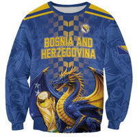 Custom World Football Bosnia and Herzegovina Sweatshirt Go Zmajevi Dragons Road To 2026