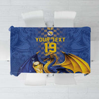 Custom World Football Bosnia and Herzegovina Tablecloth Go Zmajevi Dragons Road To 2026