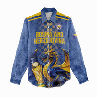 Custom World Football Bosnia and Herzegovina Women Casual Shirt Go Zmajevi Dragons Road To 2026