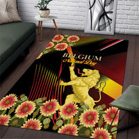 Belgium National Day Area Rug Rampant Lion Gaillardia Heritage Pride