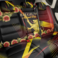 Belgium National Day Back Car Seat Cover Rampant Lion Gaillardia Heritage Pride