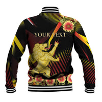 Personalized Belgium National Day Baseball Jacket Rampant Lion Gaillardia Heritage Pride