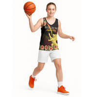 Personalized Belgium National Day Basketball Jersey Rampant Lion Gaillardia Heritage Pride