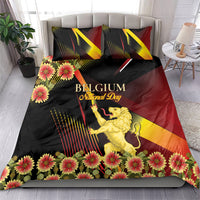 Belgium National Day Bedding Set Rampant Lion Gaillardia Heritage Pride