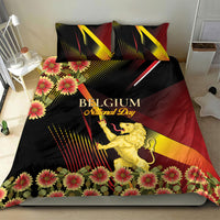 Belgium National Day Bedding Set Rampant Lion Gaillardia Heritage Pride