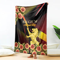 Belgium National Day Blanket Rampant Lion Gaillardia Heritage Pride