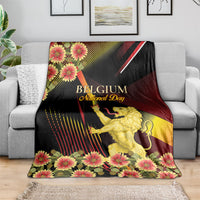 Belgium National Day Blanket Rampant Lion Gaillardia Heritage Pride