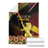 Belgium National Day Blanket Rampant Lion Gaillardia Heritage Pride