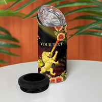 Personalized Belgium National Day 4 in 1 Can Cooler Tumbler Rampant Lion Gaillardia Heritage Pride