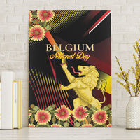 Belgium National Day Canvas Wall Art Rampant Lion Gaillardia Heritage Pride