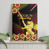 Belgium National Day Canvas Wall Art Rampant Lion Gaillardia Heritage Pride