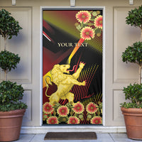 Personalized Belgium National Day Door Cover Rampant Lion Gaillardia Heritage Pride
