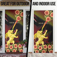 Personalized Belgium National Day Door Cover Rampant Lion Gaillardia Heritage Pride