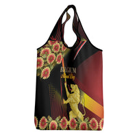 Belgium National Day Grocery Bag Rampant Lion Gaillardia Heritage Pride