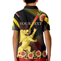 Personalized Belgium National Day Kid Polo Shirt Rampant Lion Gaillardia Heritage Pride