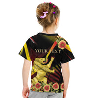 Personalized Belgium National Day Kid T Shirt Rampant Lion Gaillardia Heritage Pride