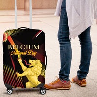 Belgium National Day Luggage Cover Rampant Lion Gaillardia Heritage Pride
