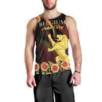 Personalized Belgium National Day Men Tank Top Rampant Lion Gaillardia Heritage Pride