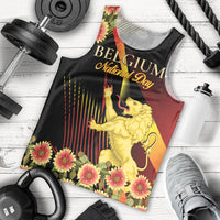 Personalized Belgium National Day Men Tank Top Rampant Lion Gaillardia Heritage Pride