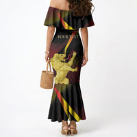 Personalized Belgium National Day Mermaid Dress Rampant Lion Gaillardia Heritage Pride