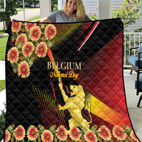 Belgium National Day Quilt Rampant Lion Gaillardia Heritage Pride